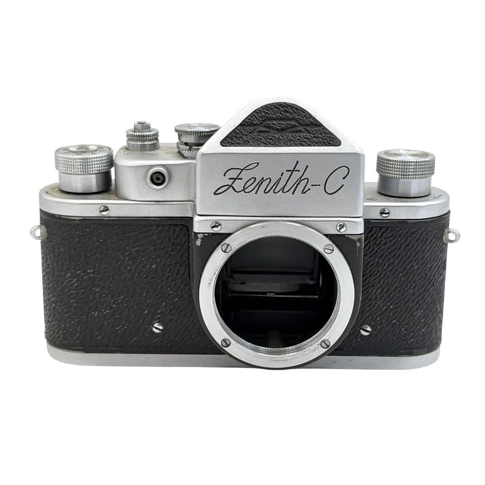 Zenit-S Zenith-C Vintage 35mm SLR Film Camera Body USSR Silver Black 61013844